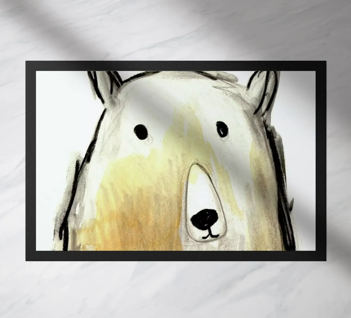 Hello Bear Fußmatte von Farina Kuklinski