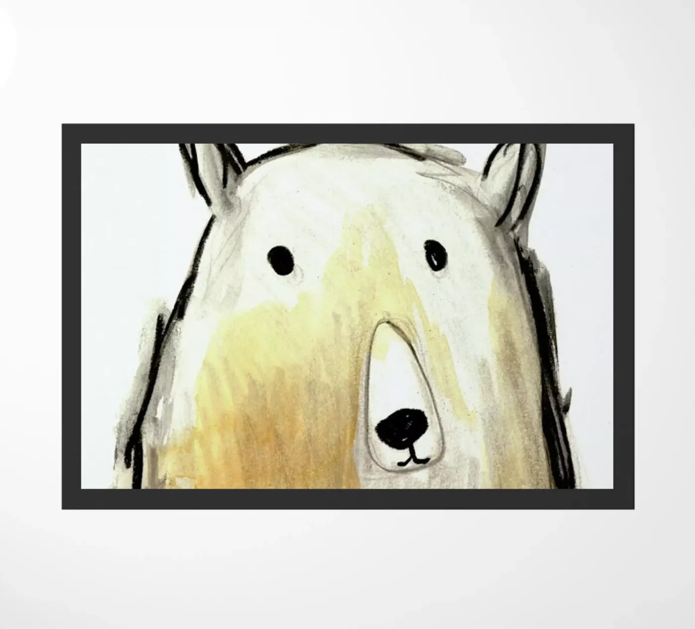 Hello Bear Fußmatte von Farina Kuklinski