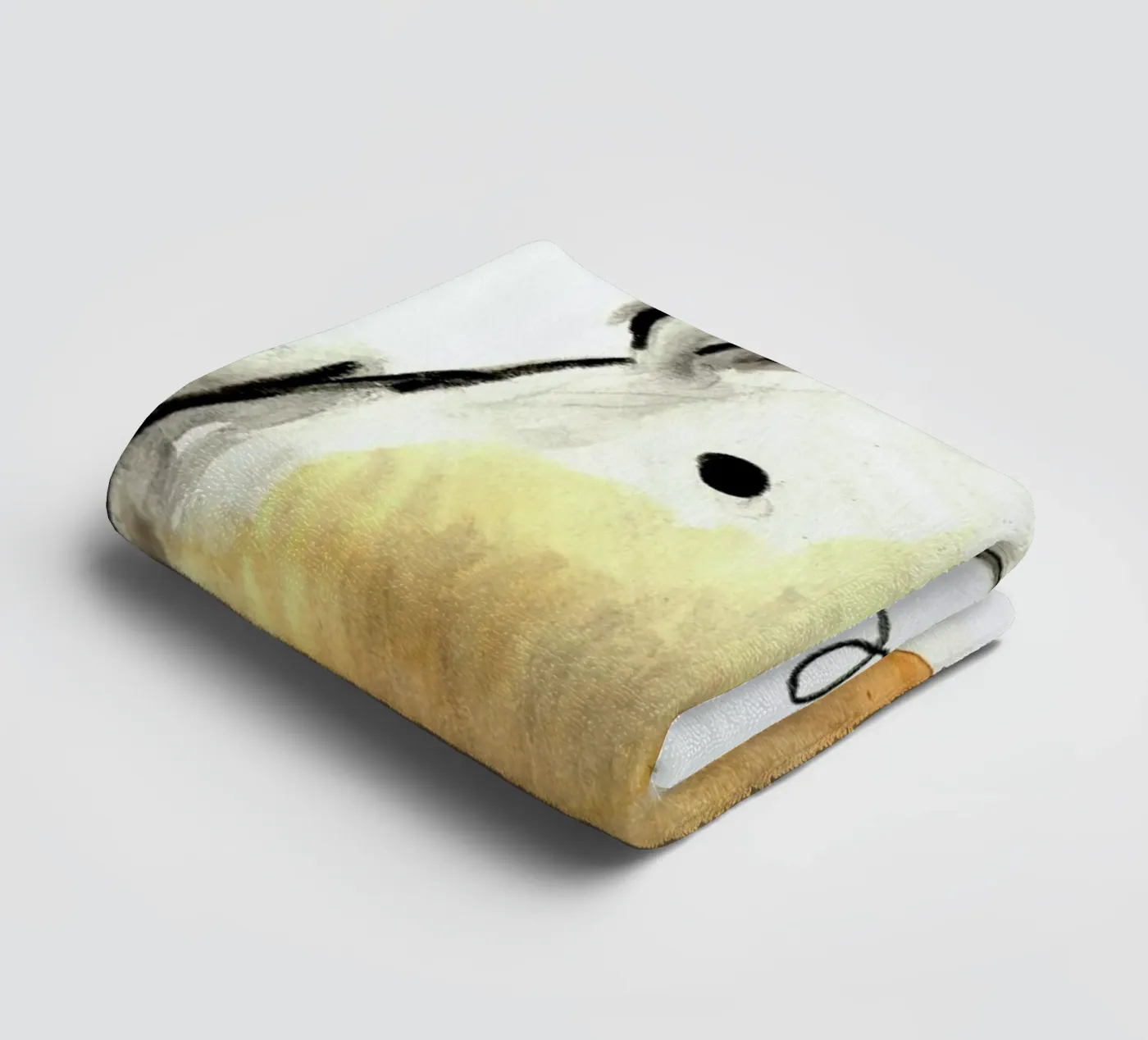 Hello Bear towel by Farina Kuklinski