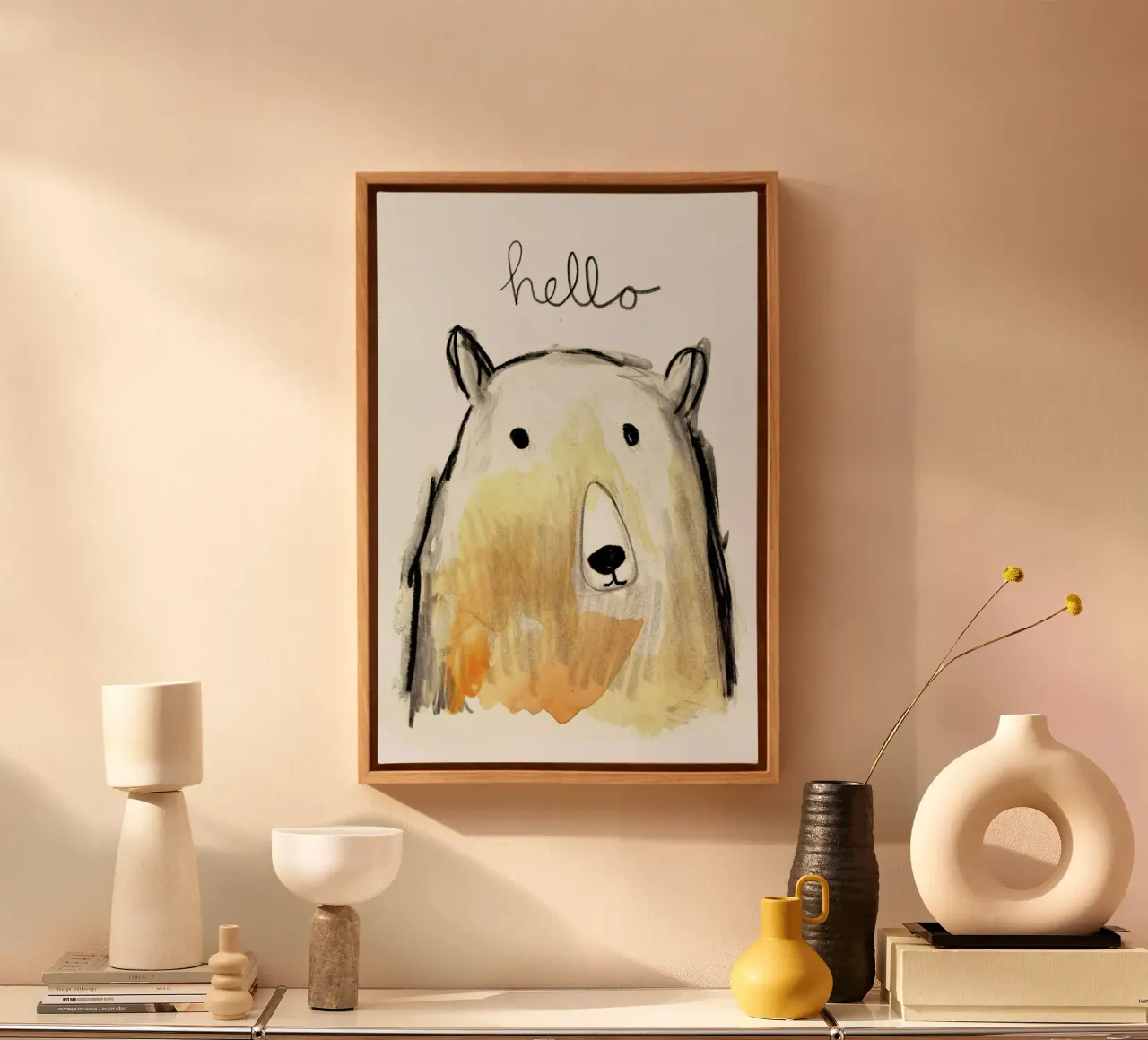 Hello Bear tela da Farina Kuklinski