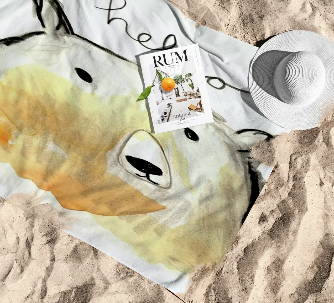 Hello Bear Strandtuch von Farina Kuklinski