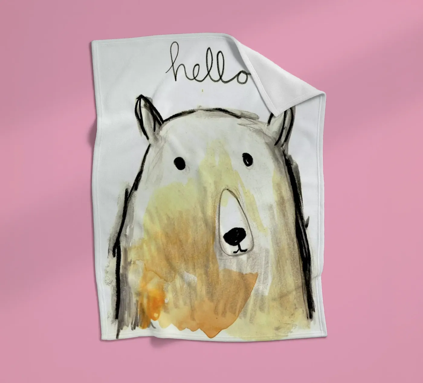 Hello Bear fleecedeken van Farina Kuklinski