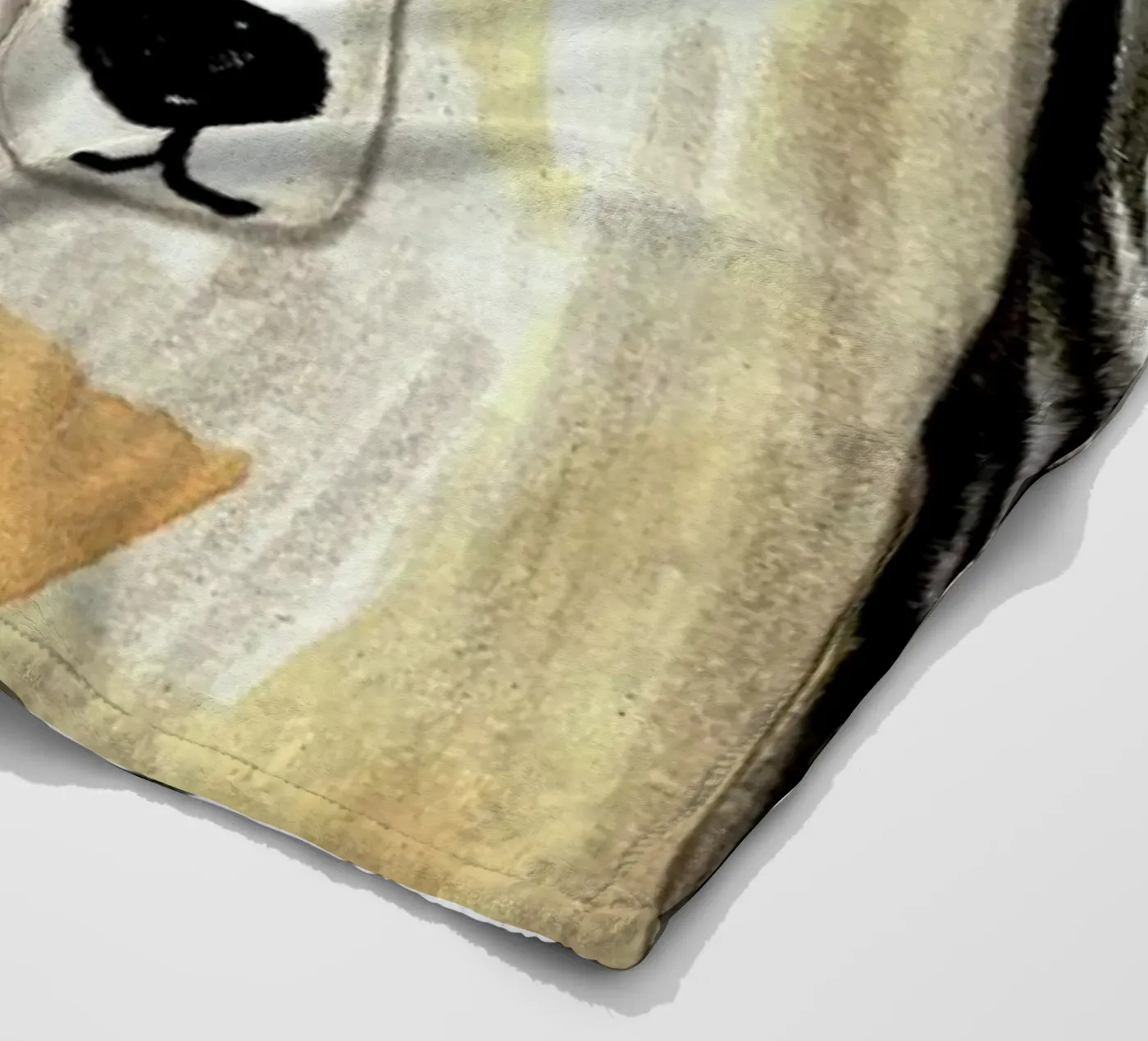 Hello Bear fleece blanket by Farina Kuklinski