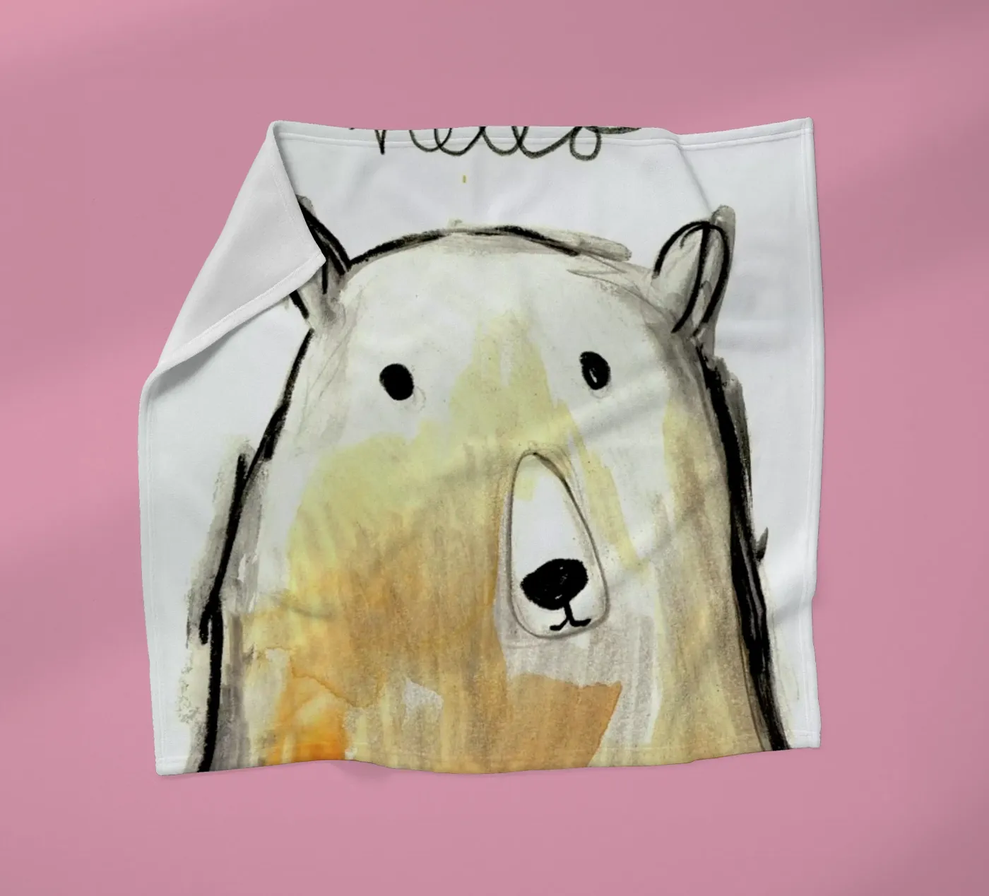 Hello Bear fleecedeken van Farina Kuklinski