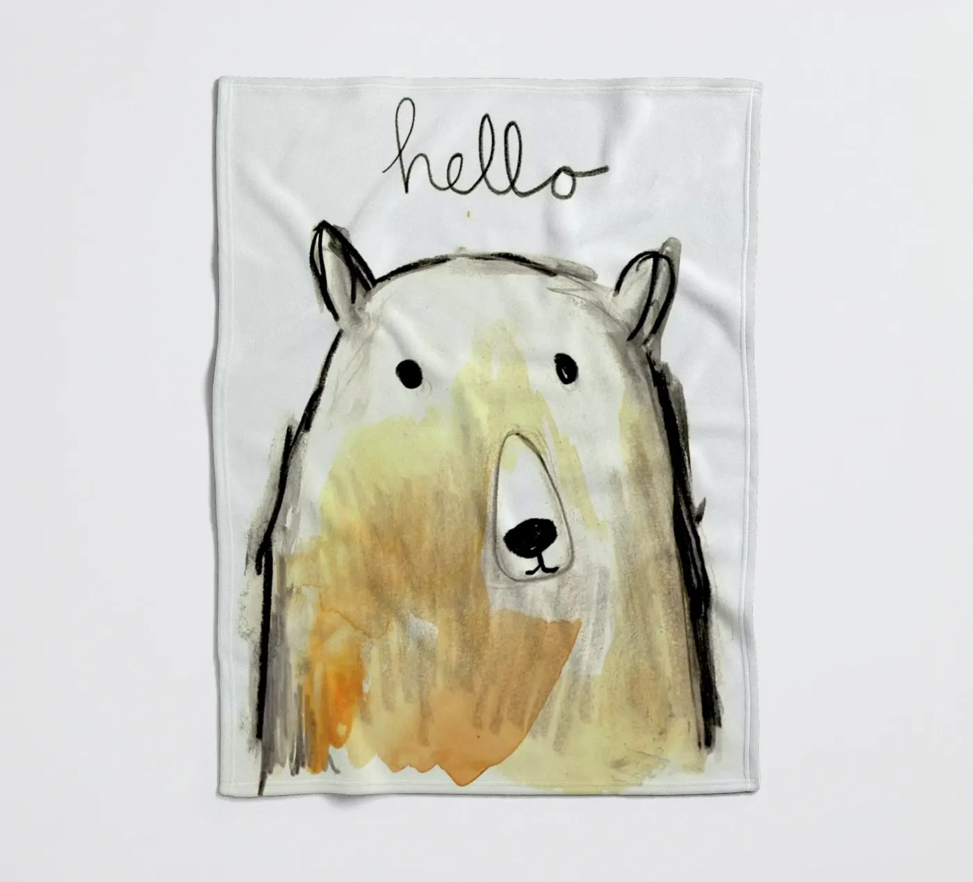 Hello Bear fleecedeken van Farina Kuklinski