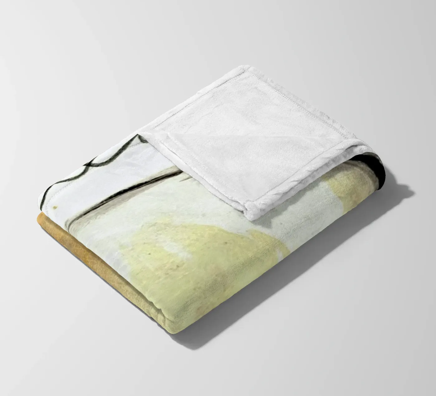 Hello Bear fleece blanket by Farina Kuklinski