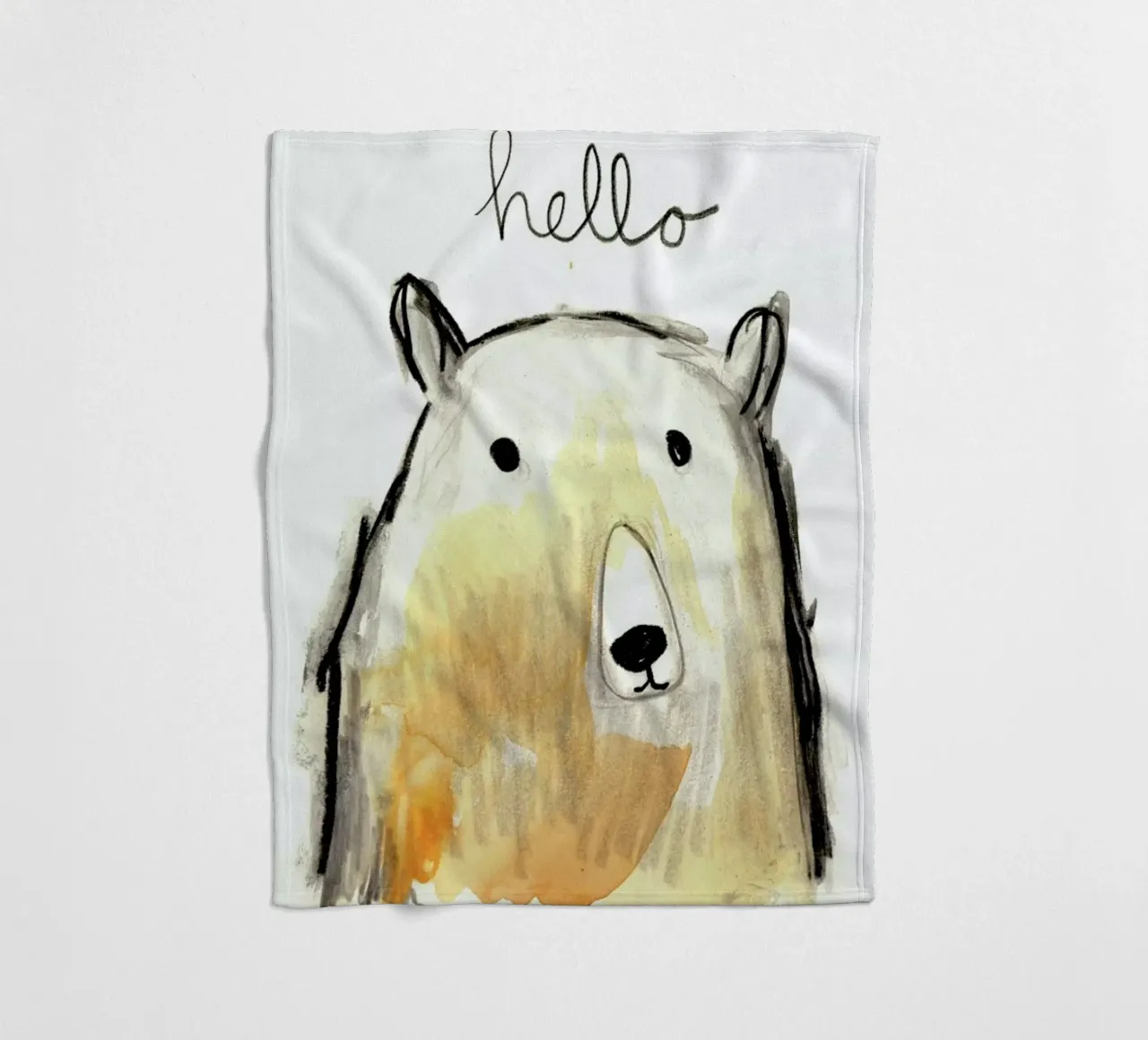 Hello Bear Fleecedecke von Farina Kuklinski