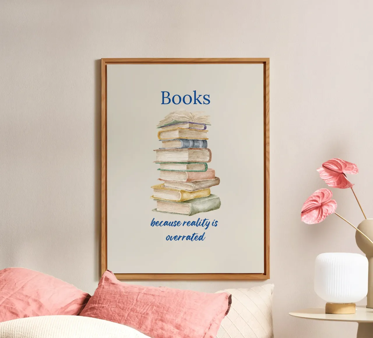 Books Because Reality Is Overrated alluminio dibond da FABOArt