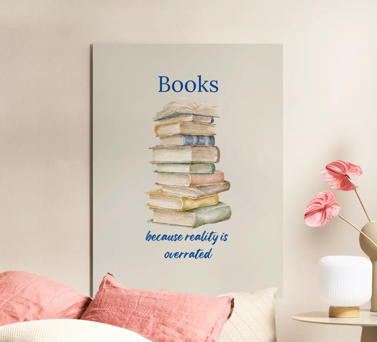 Books Because Reality Is Overrated alluminio dibond da FABOArt