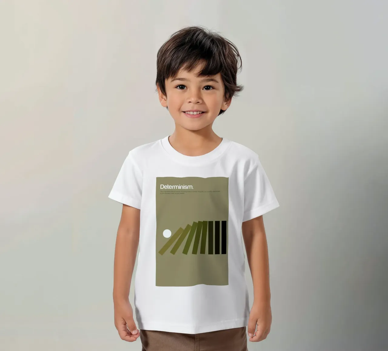 Determinism kinder t-shirt van Genís Carreras