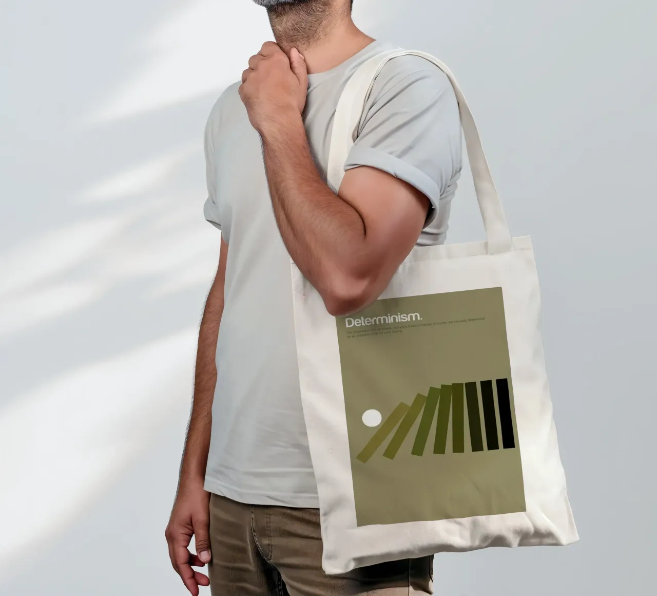 Determinism borsa in juta da Genís Carreras