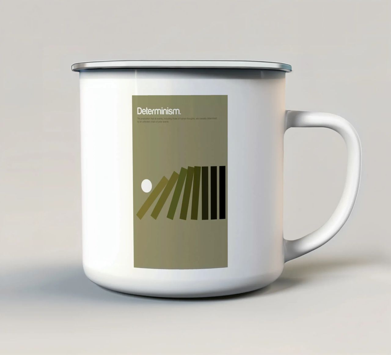 Determinism tazza in smalto da Genís Carreras