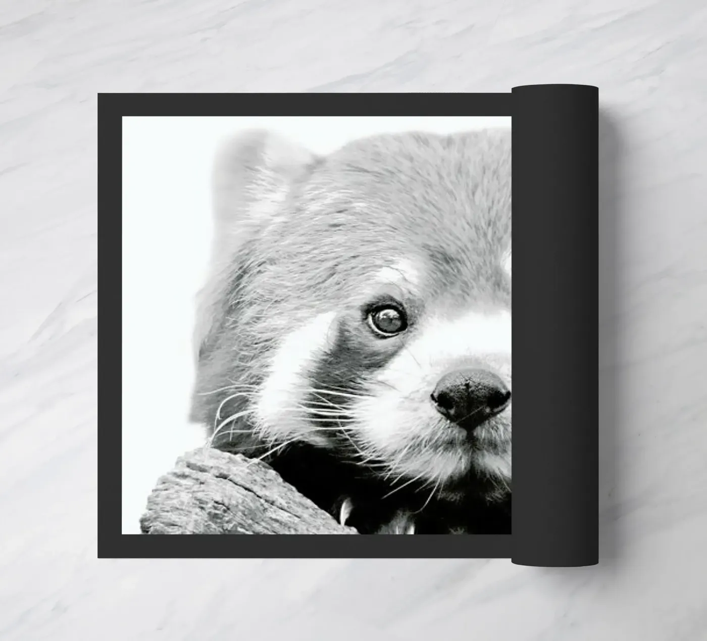 Roter Panda Fußmatte von Monika Strigel