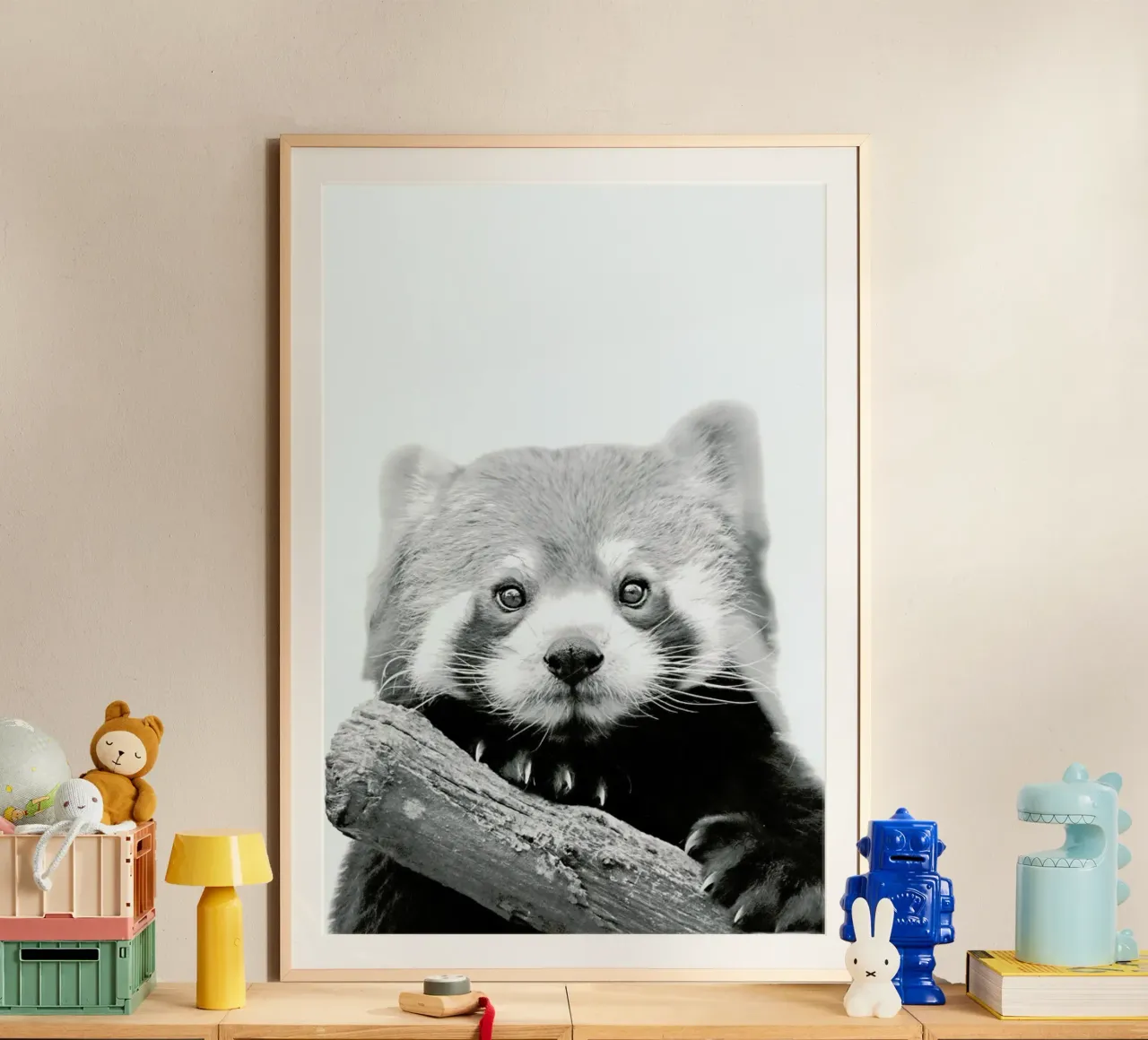 Panda rosso poster da Monika Strigel