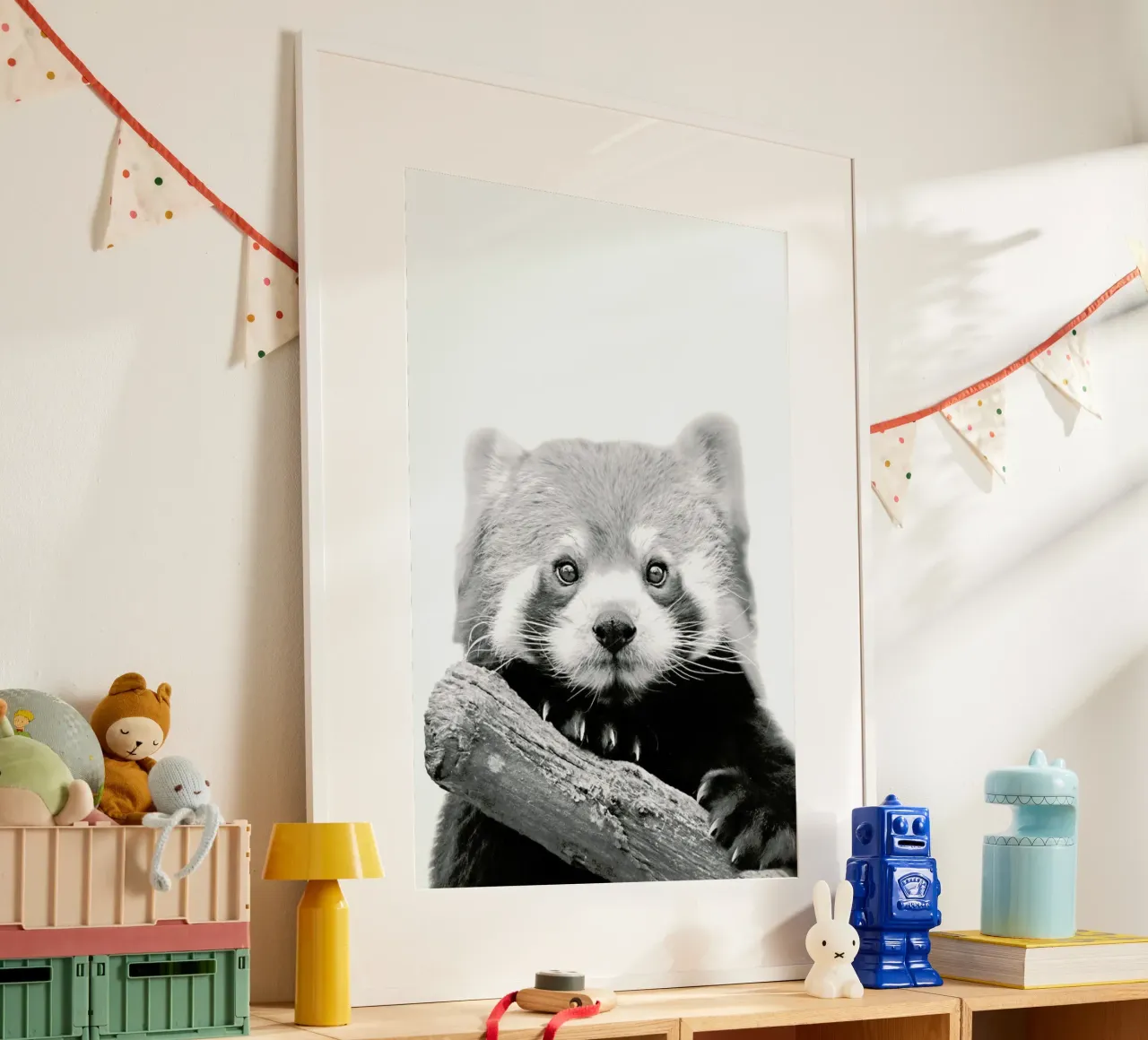 Panda rosso poster da Monika Strigel