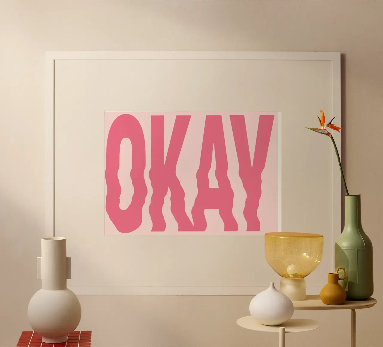 Ok, ma con stile poster con telaio in legno da CNTRL