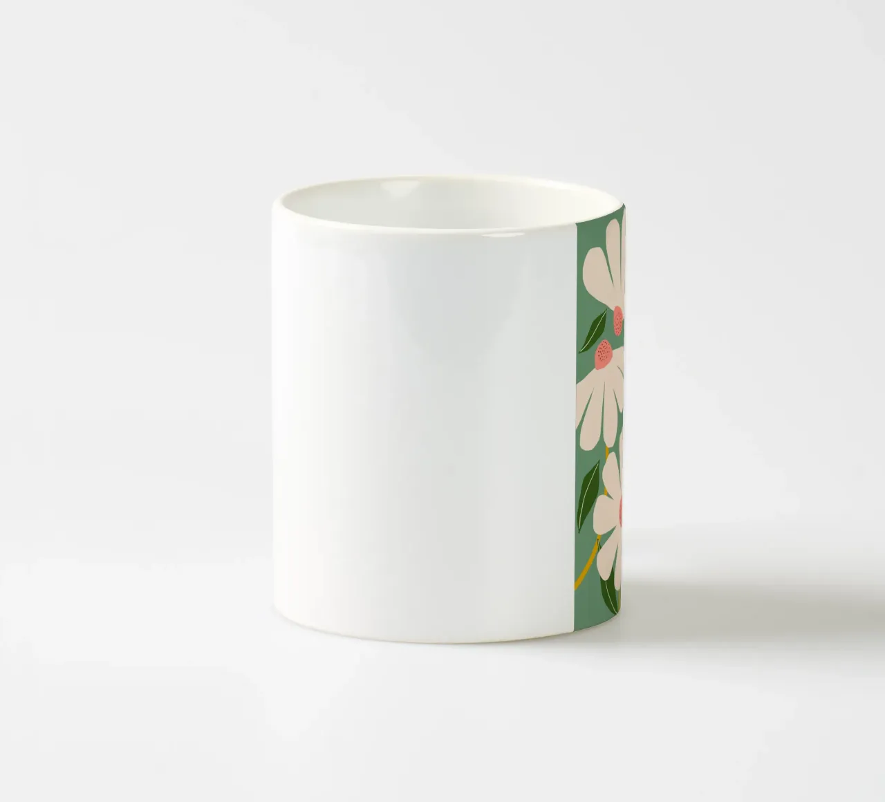 Margherite selvatiche - verde tazza in ceramica da Gale Switzer