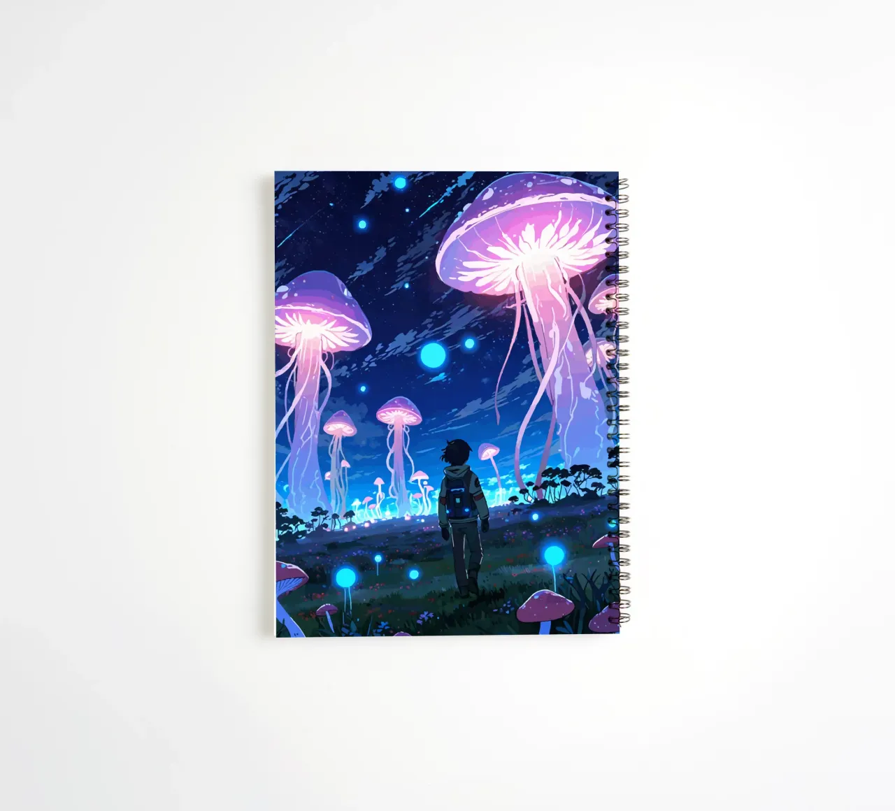 Luminescent Mushroom spiral notebook by artdesign1985