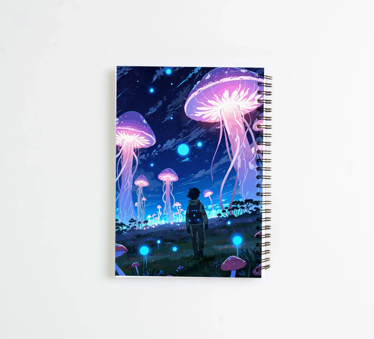 Luminescent Mushroom spiral notebook by artdesign1985