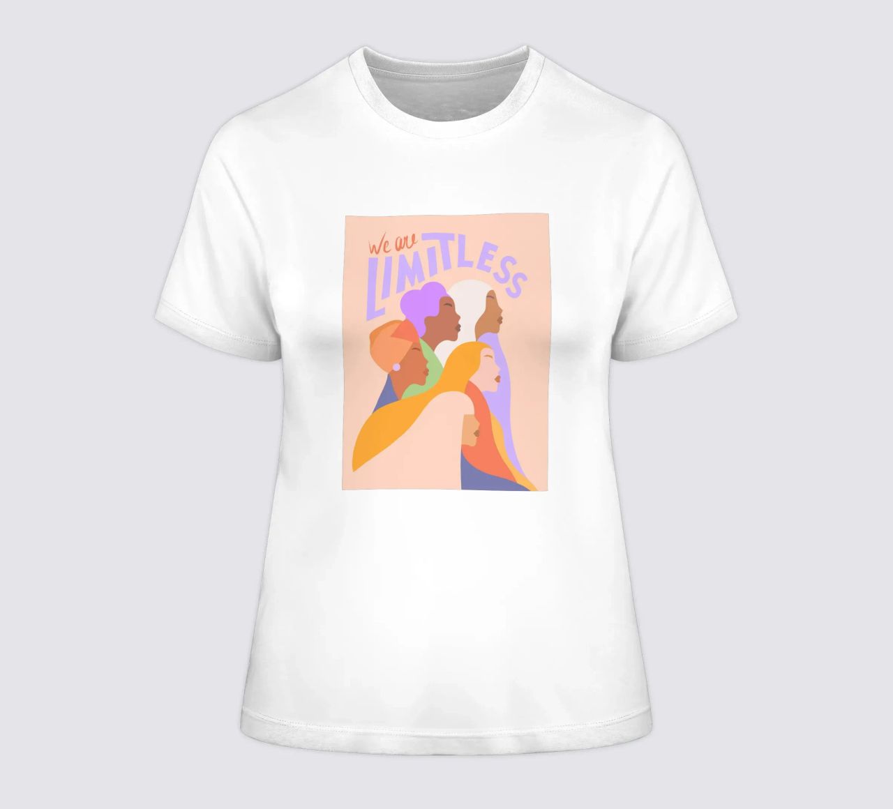 Journée internationale de la femme - Girl power "We are limitless" (Nous sommes illimitées) t-shirt ajusté pour femmes de Dominique Vari