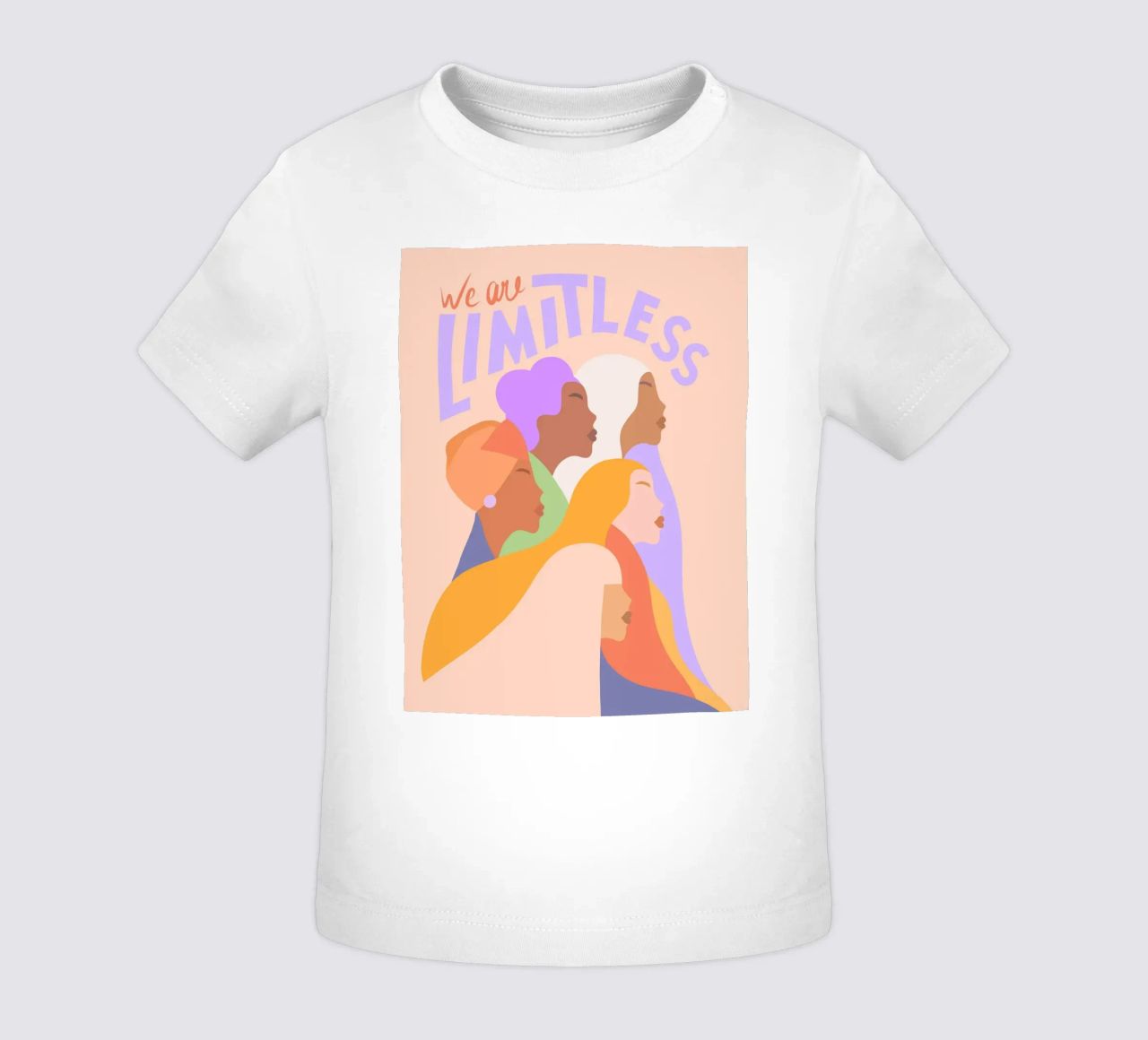 Journée internationale de la femme - Girl power "We are limitless" (Nous sommes illimitées) t-shirt pour bébé de Dominique Vari