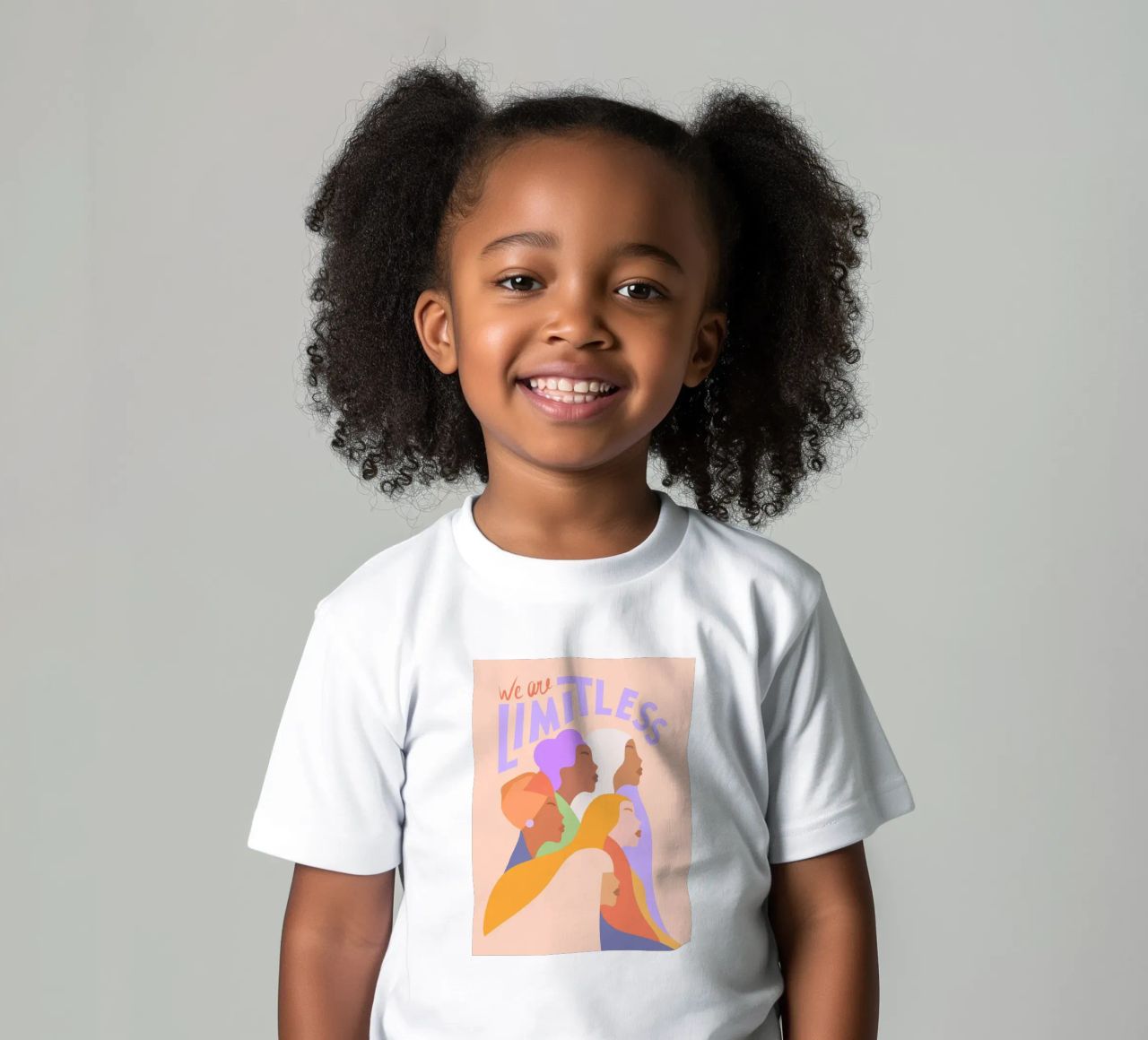 Journée internationale de la femme - Girl power "We are limitless" (Nous sommes illimitées) t-shirt enfant de Dominique Vari