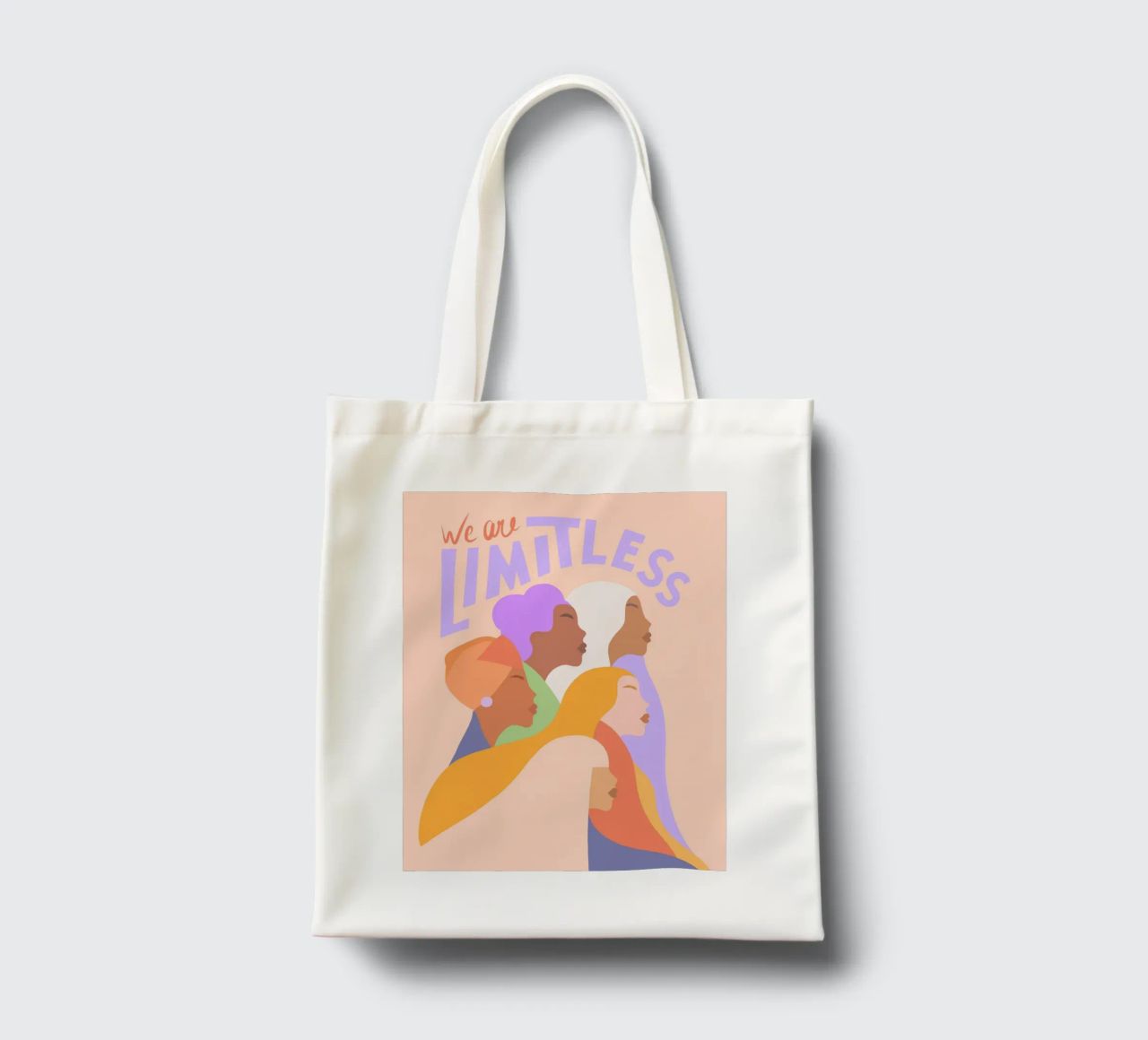 Journée internationale de la femme - Girl power "We are limitless" (Nous sommes illimitées) tote bag de Dominique Vari