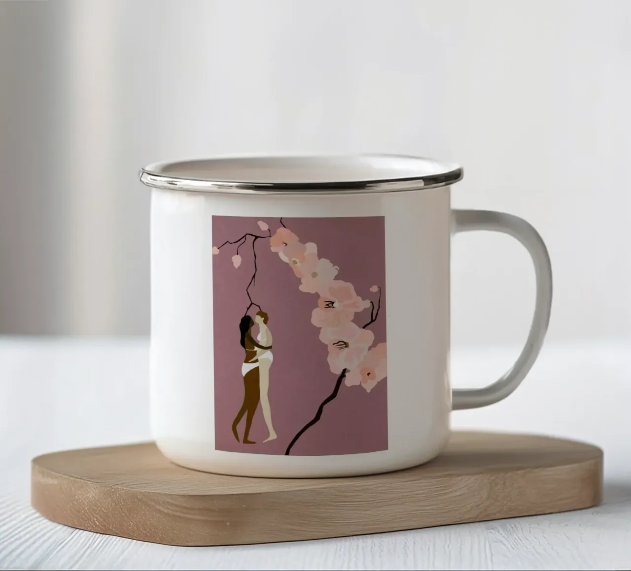 Loving Ladies tazza in smalto da Amalia Restrepo