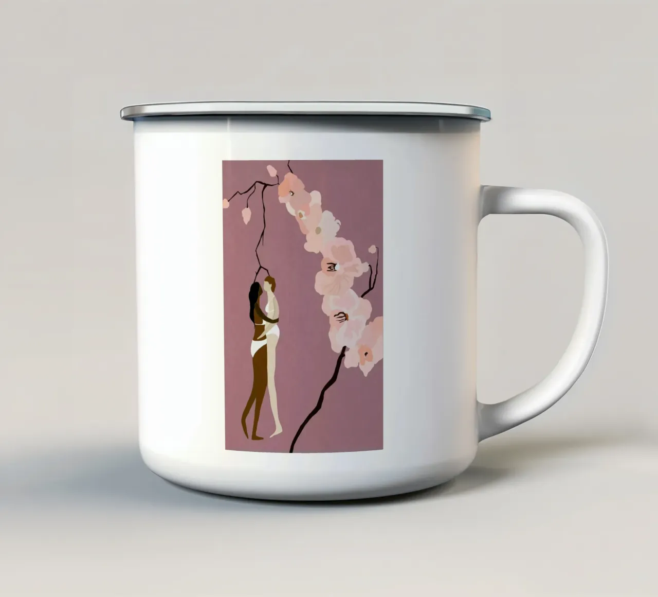 Loving Ladies tazza in smalto da Amalia Restrepo