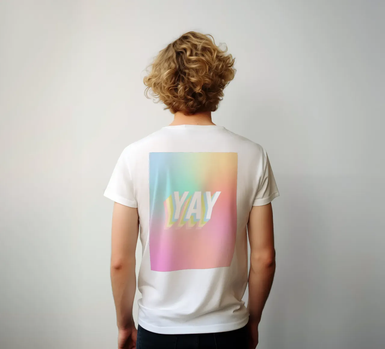 YAY Pastello Candy Arcobaleno Gradiente t-shirt da Dominique Vari Words