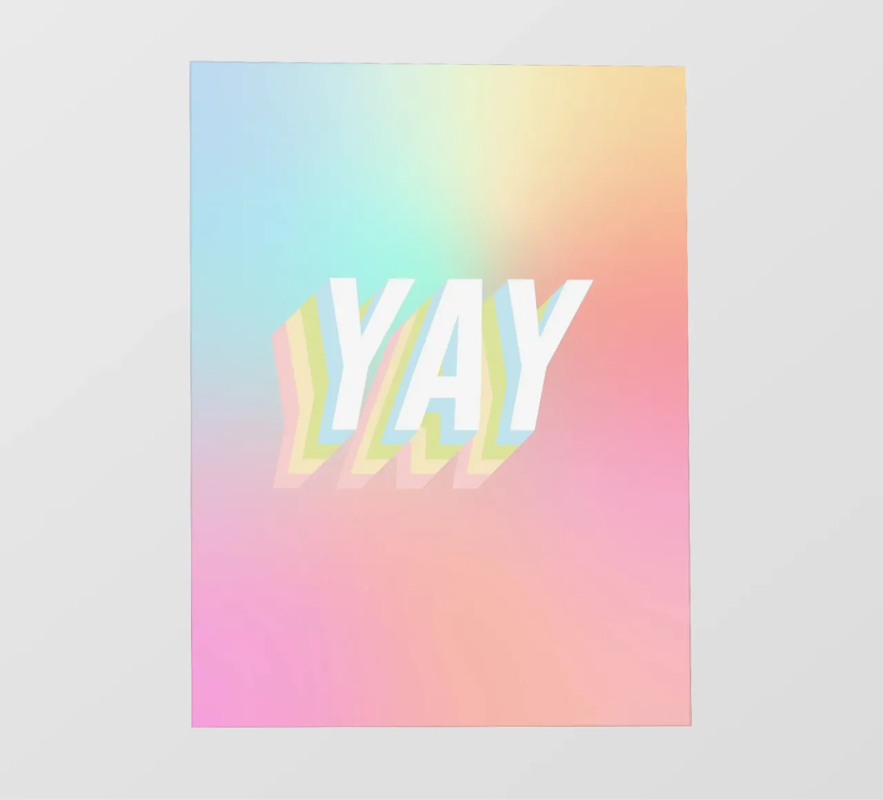YAY Pastello Candy Arcobaleno Gradiente pellicola backlit da Dominique Vari Words