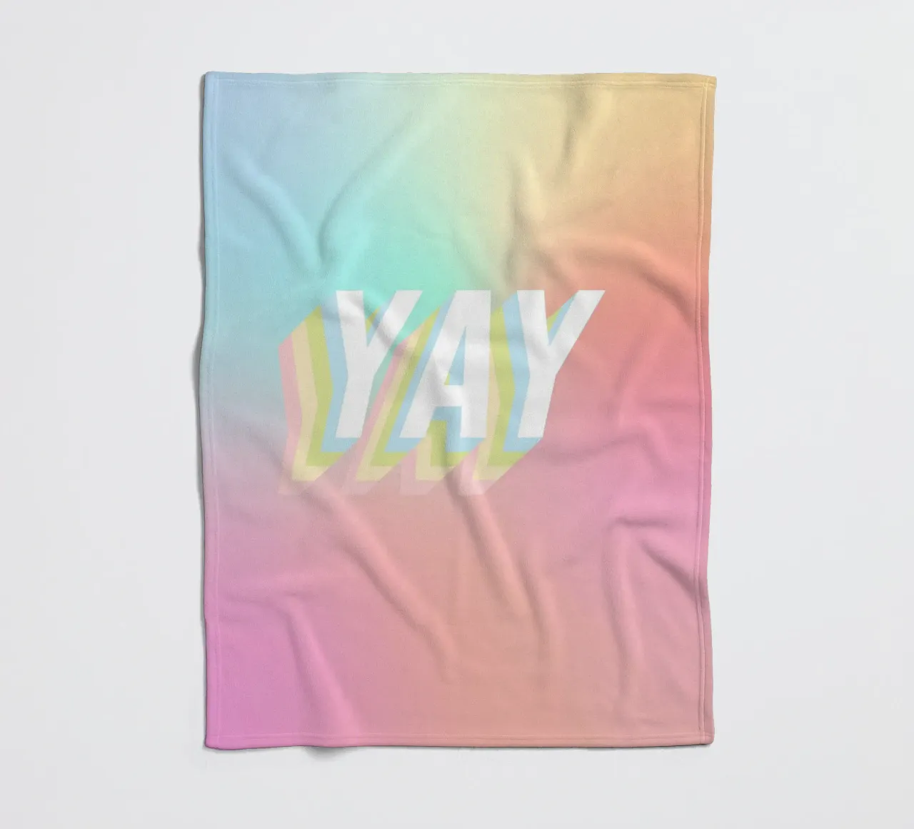 YAY Pastello Candy Arcobaleno Gradiente coperta in pile da Dominique Vari Words