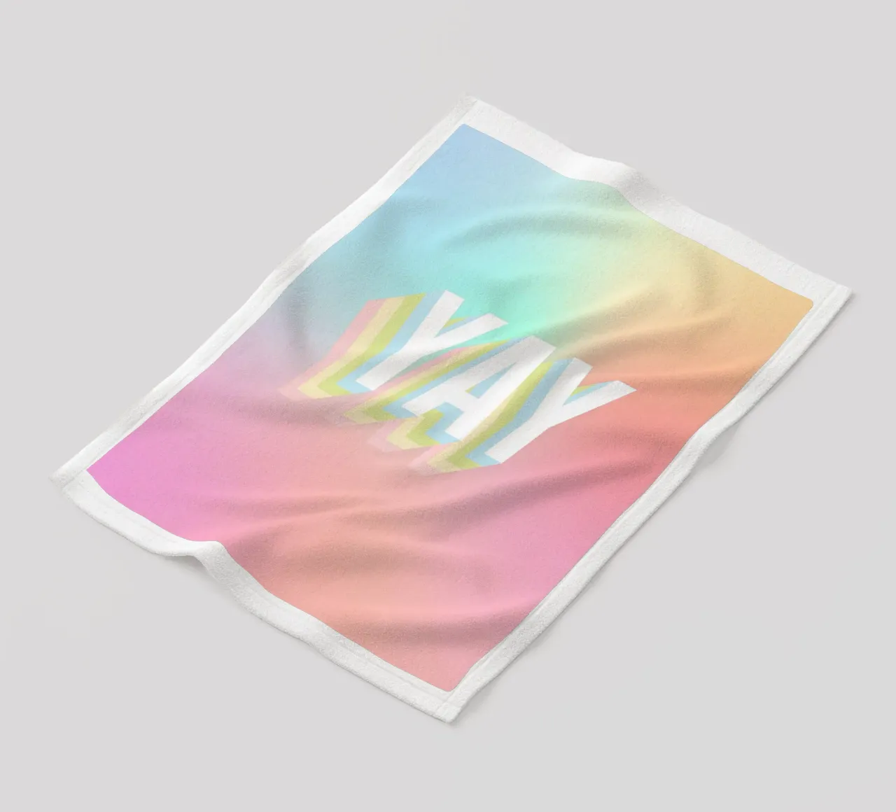 YAY Pastello Candy Arcobaleno Gradiente coperta in pile da Dominique Vari Words