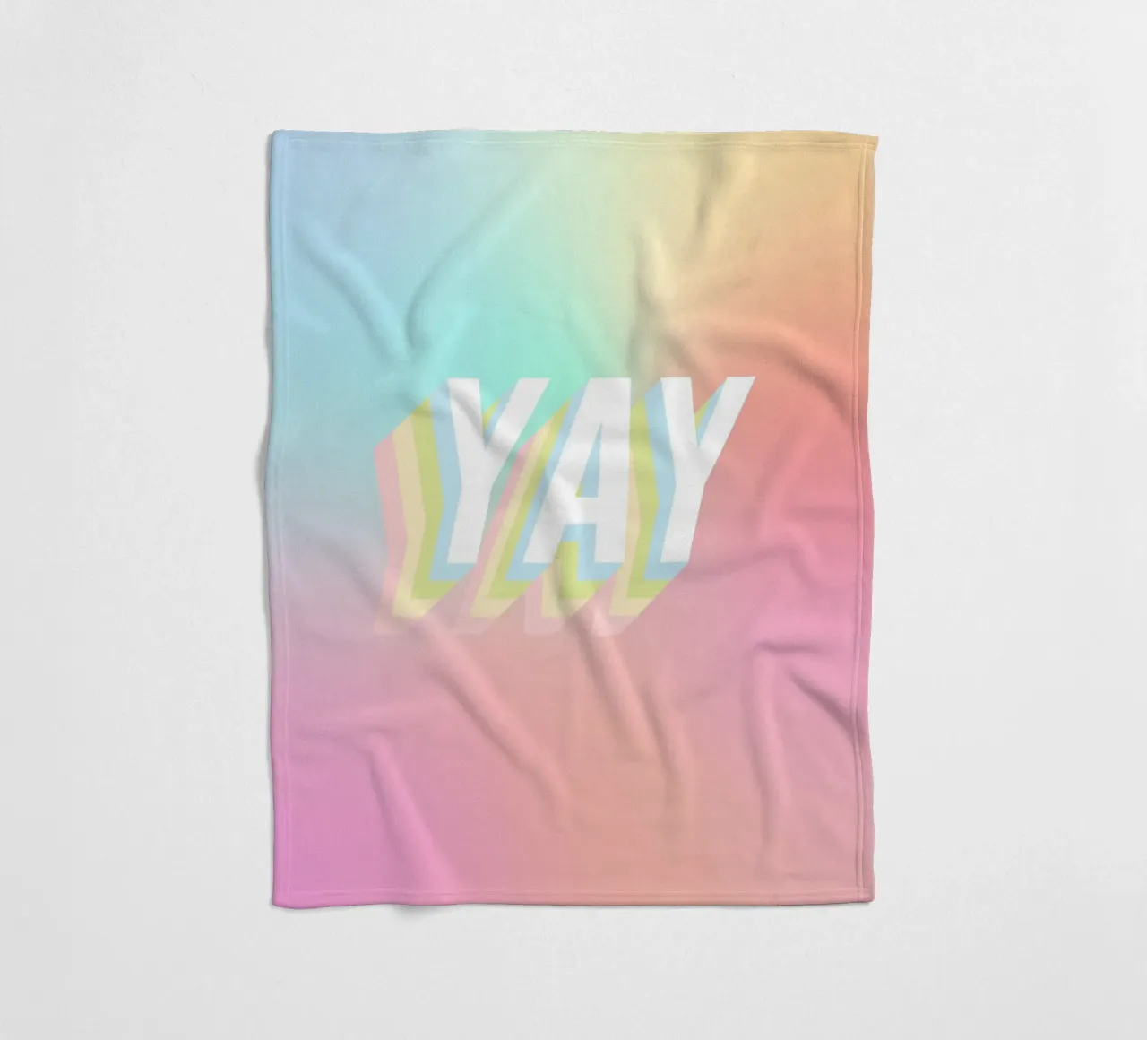 YAY Pastello Candy Arcobaleno Gradiente coperta in pile da Dominique Vari Words