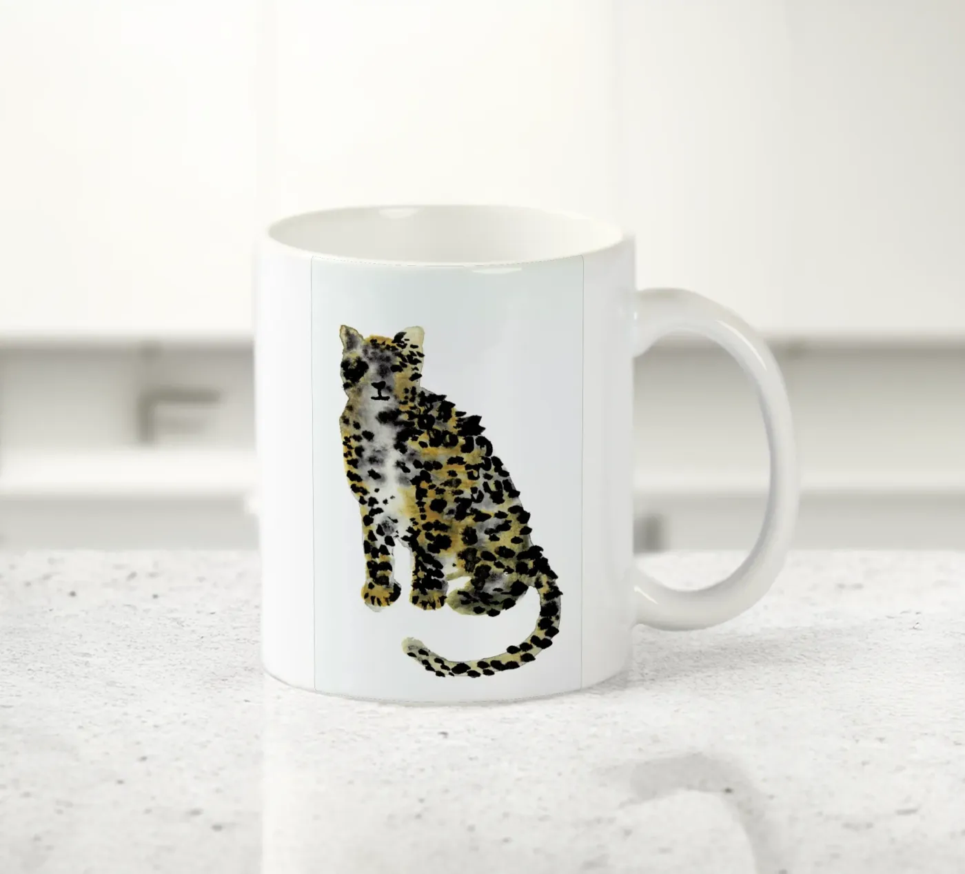 Leopard II ceramic mug by Farina Kuklinski