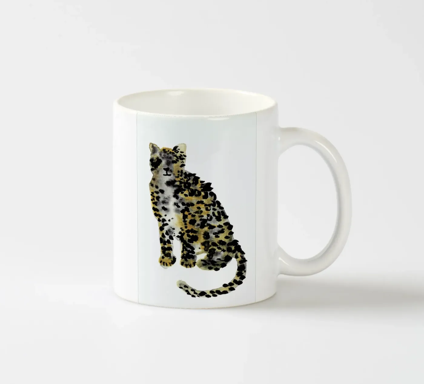 Leopard II ceramic mug by Farina Kuklinski