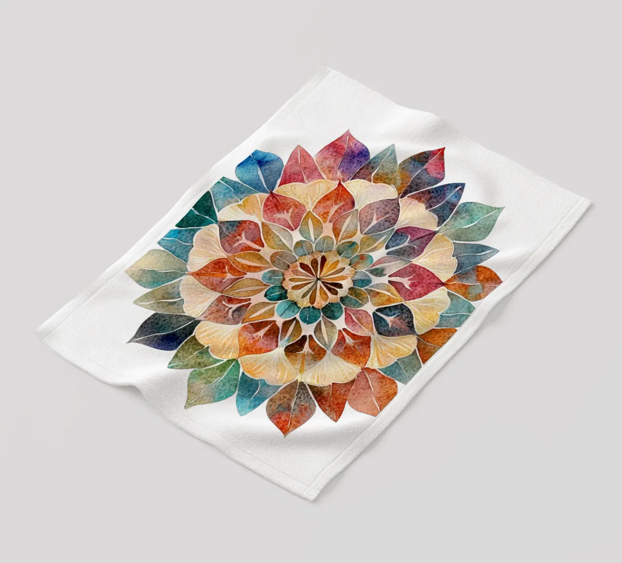 Mandala terrestre ad acquerello coperta in pile da Spiritual Touch