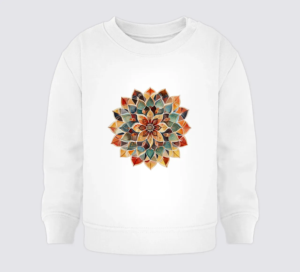 Mandala terrestre ad acquerello felpa neonato da Spiritual Touch