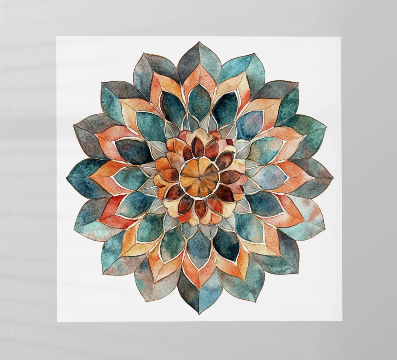 Mandala terrestre ad acquerello pellicola backlit da Spiritual Touch