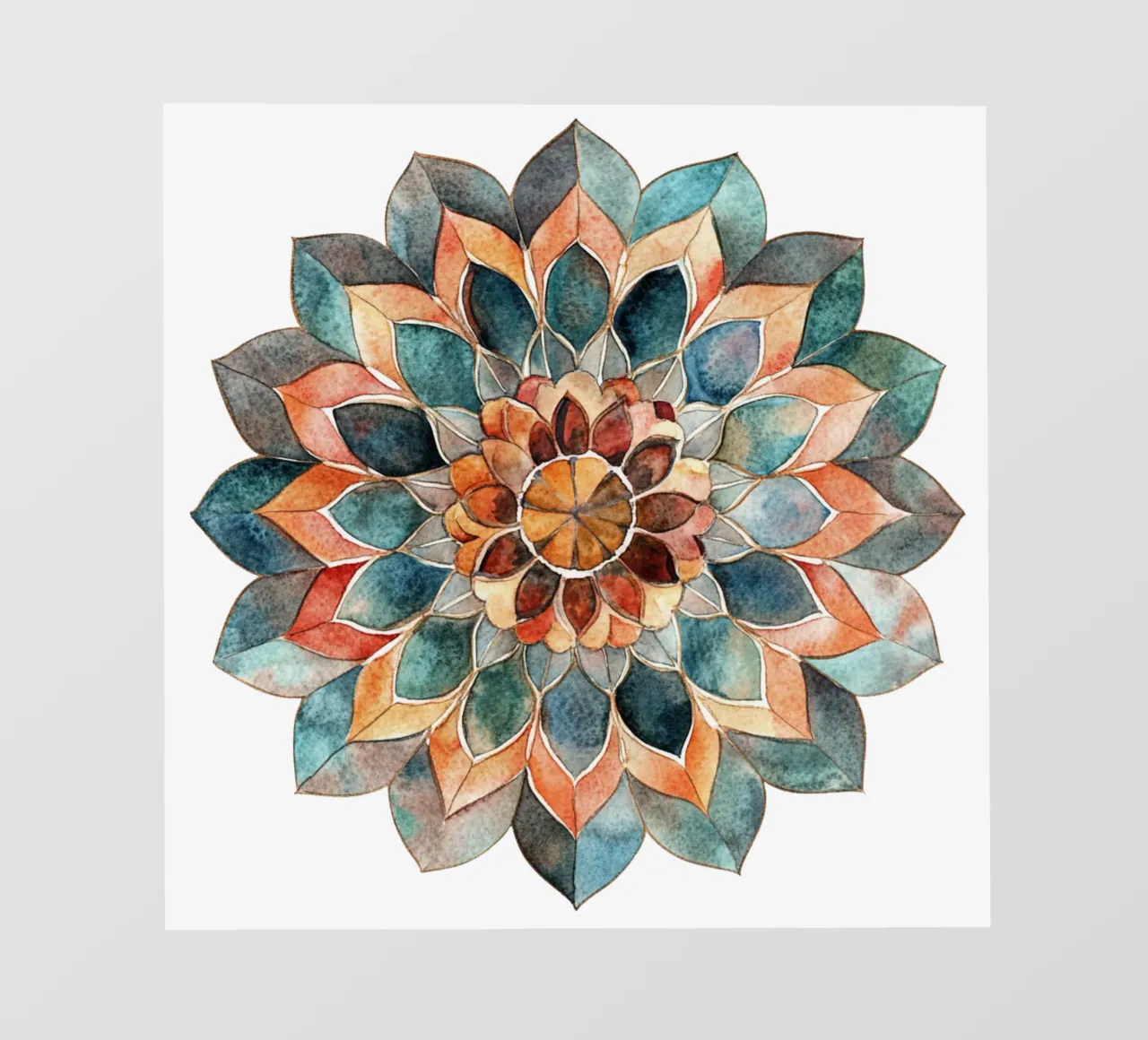 Mandala terrestre ad acquerello pellicola backlit da Spiritual Touch