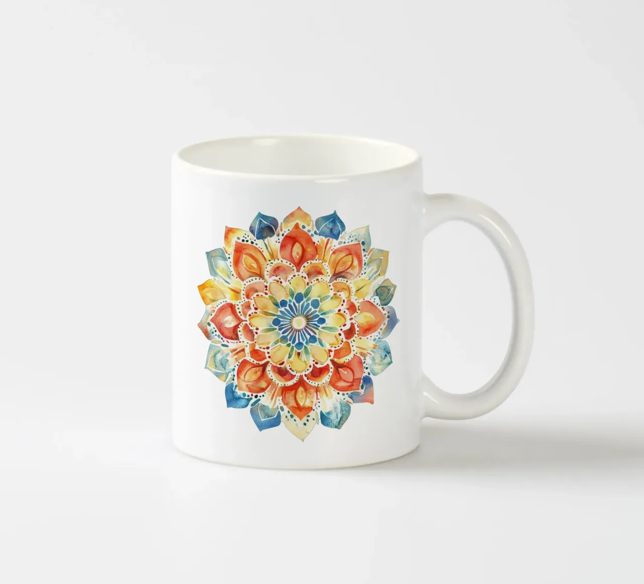 Mandala terrestre ad acquerello tazza in ceramica da Spiritual Touch