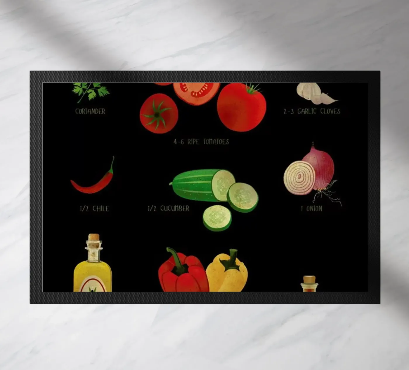 Gazpacho doormat by Lesja Chernish