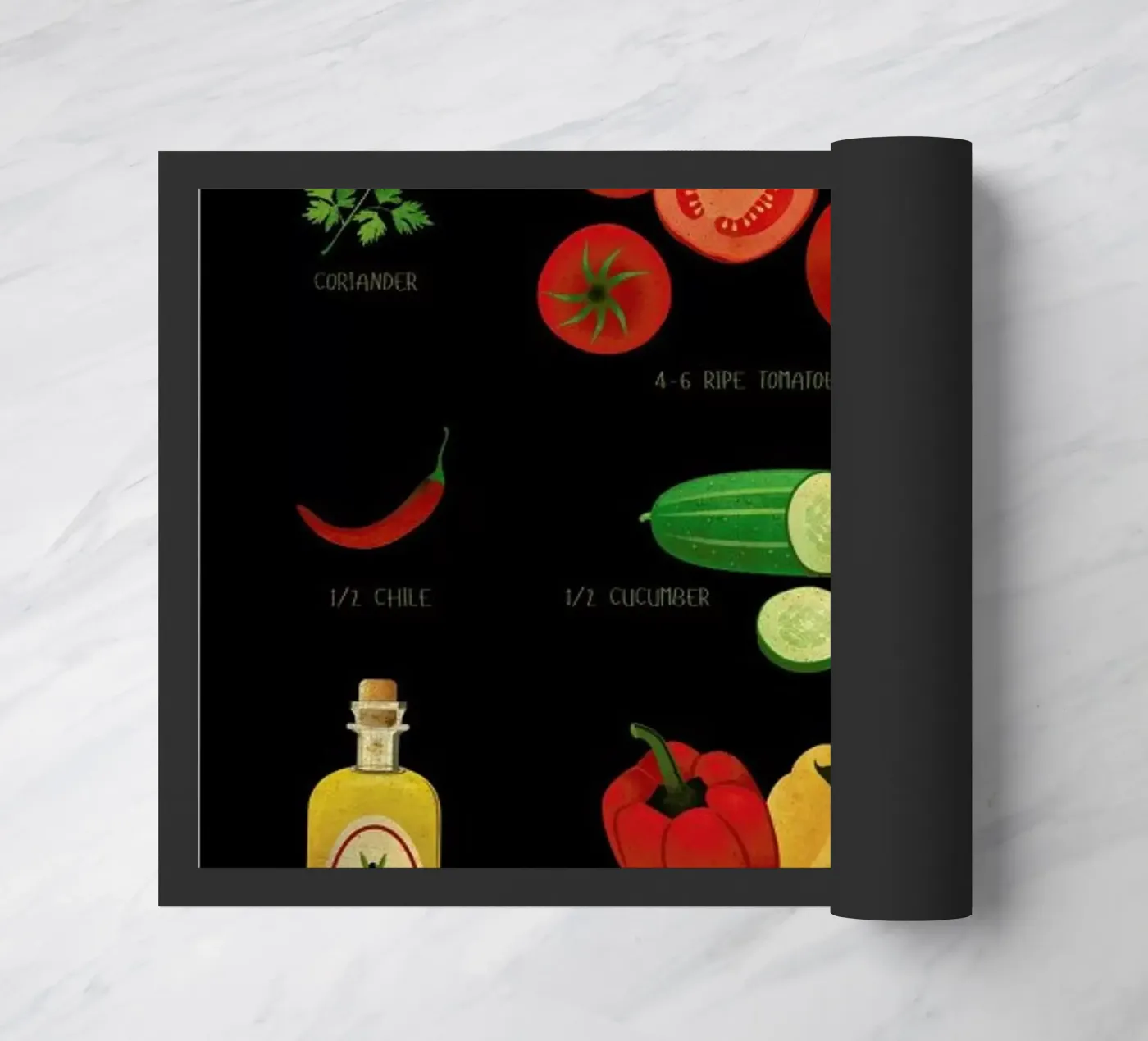 Gazpacho doormat by Lesja Chernish