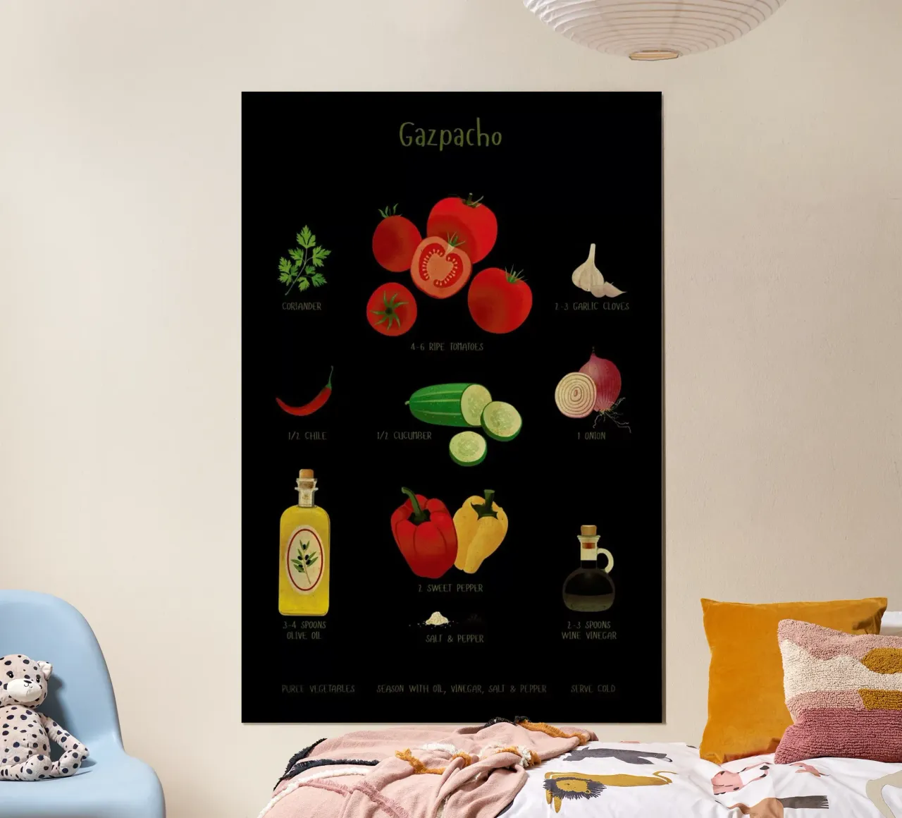 Gazpacho poster con telaio in alluminio da Lesja Chernish