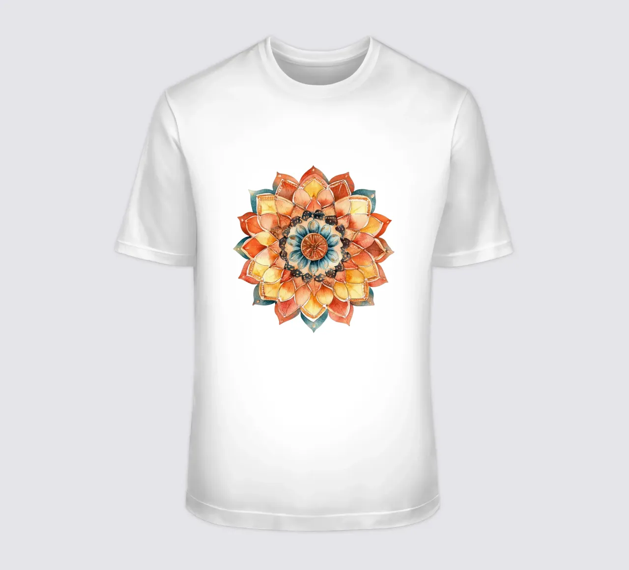 Mandala terrestre ad acquerello t-shirt da Spiritual Touch
