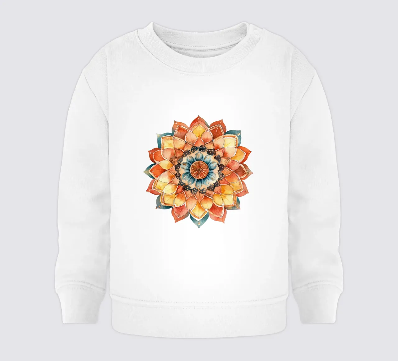 Mandala terrestre ad acquerello felpa neonato da Spiritual Touch
