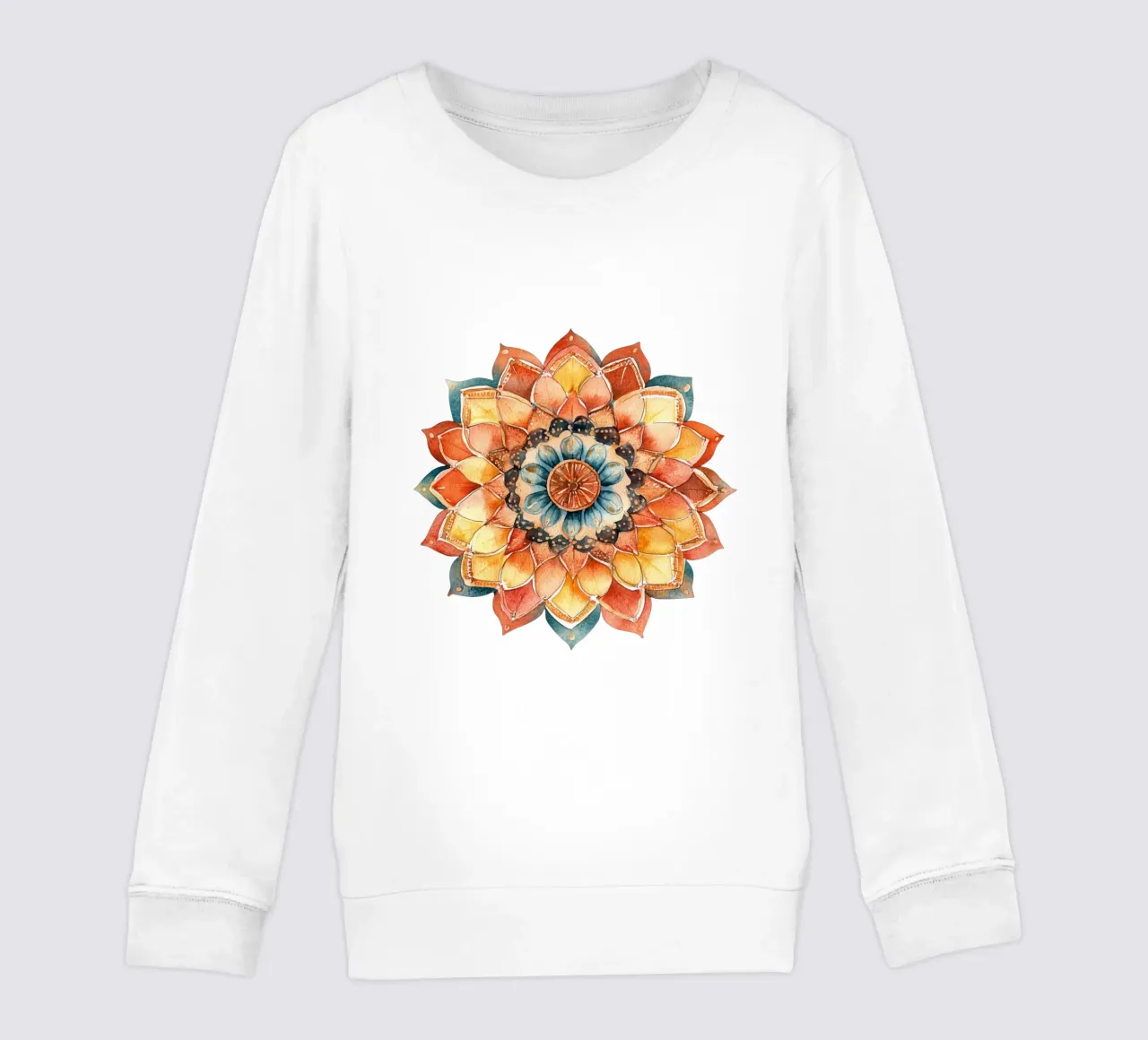 Mandala terrestre ad acquerello felpa bambino da Spiritual Touch