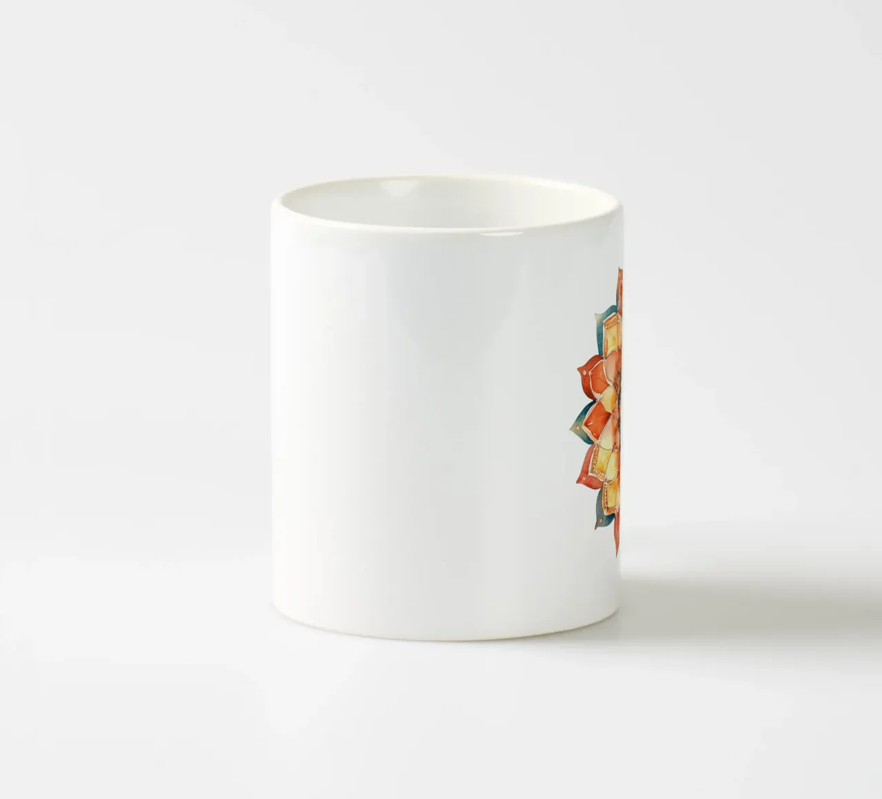 Mandala terrestre ad acquerello tazza in ceramica da Spiritual Touch