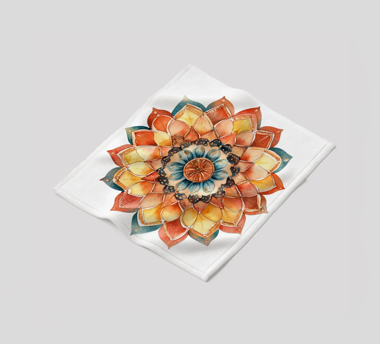Mandala terrestre ad acquerello coperta in pile da Spiritual Touch