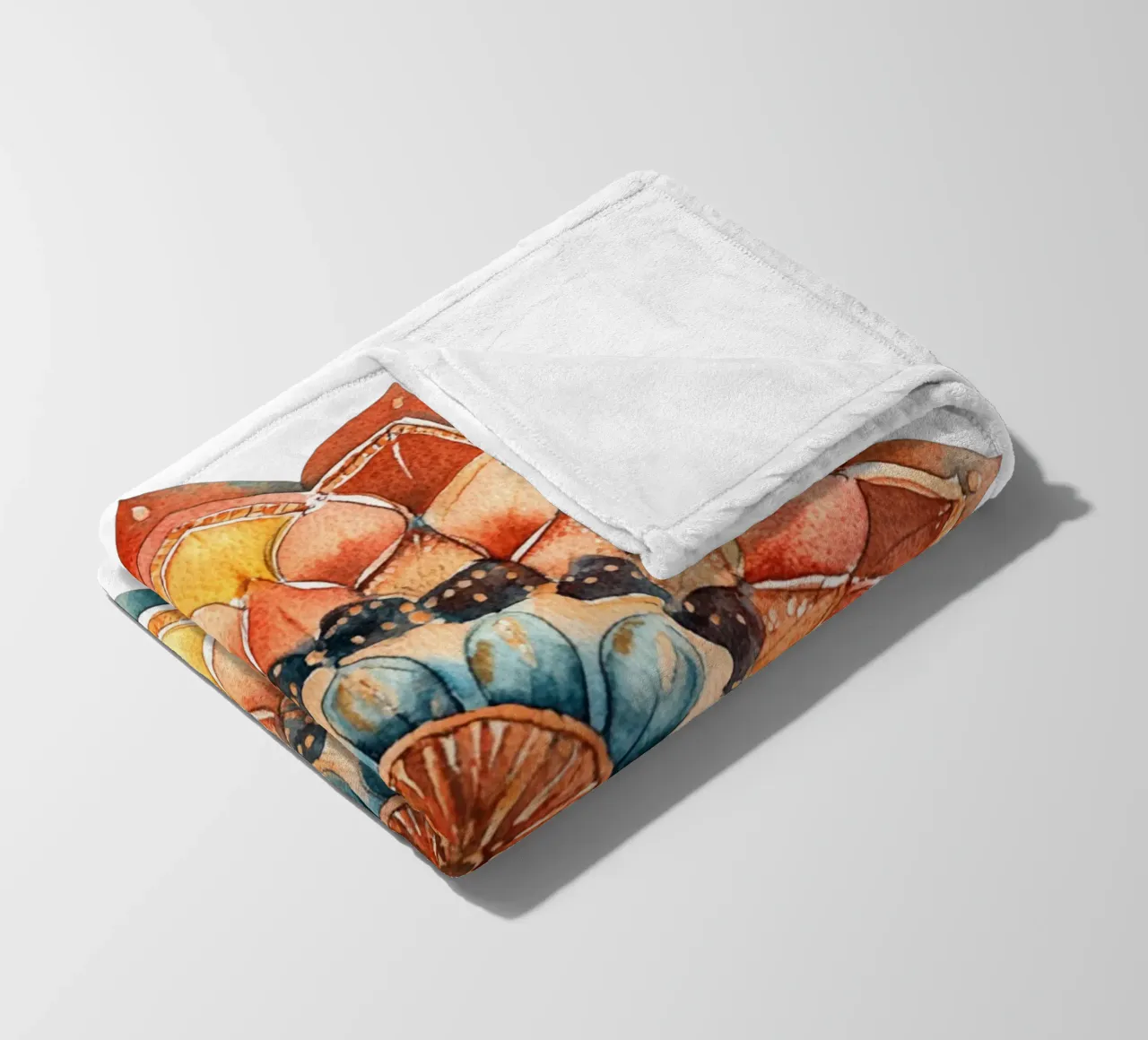 Mandala terrestre ad acquerello coperta in pile da Spiritual Touch